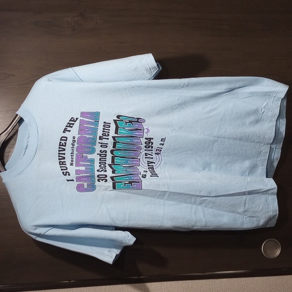 Vintage Hanes XL 50/50 Northridge earthquake single stitch t shirt